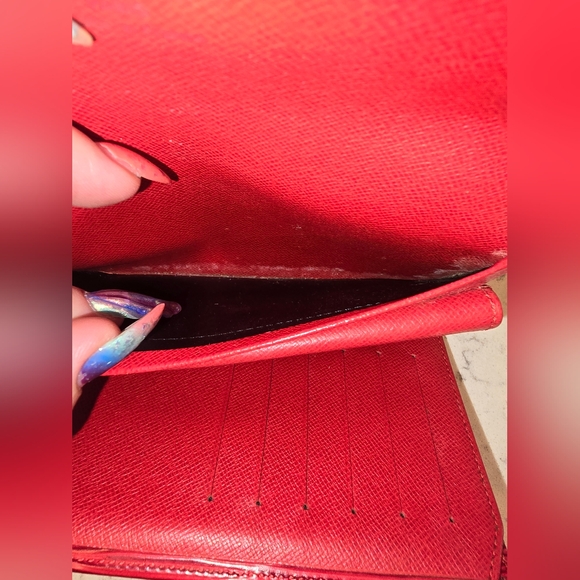 Louis Vuitton Red Epi leather Porte- Tressor Etui Papiers wallet - Picture 11 of 16